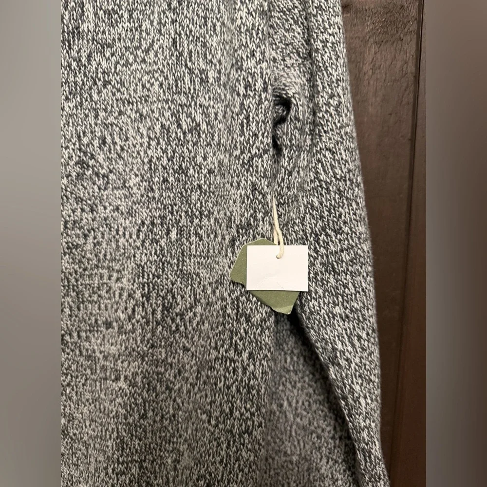 NWT Mutual Weave Men’s 3-Button Neck Sweater Pullover 100% Cotton Sz M Gray NEW!